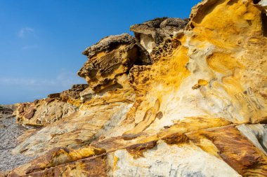 Endülüs, İspanya 'daki Cala Sardina Sahili' nin nefes kesici manzarası (Playa de Cala Sardina)