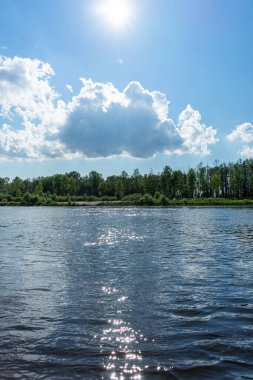 Kyiv bölgesindeki Desna Nehri 'nin pitoresk manzaraları yemyeşil, sakin sular ve dingin bir güzellikle büyülenir..
