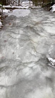 Tomasovsky manzarasına soğuk bir kış yürüyüşü, Slovakya 'daki Sloven Raj Ulusal Parkı' nda nefes kesici manzaralar sunan çarpıcı bir kaya oluşumu