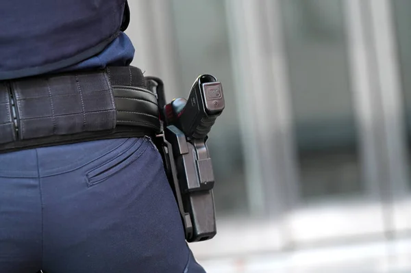 Dettaglio Una Pistola Della Polizia Austria — Foto Stock
