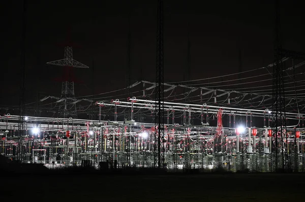 Υποσταθμός Του Αυστριακού Δικτύου Ηλεκτρικής Ενέργειας Στη Βιέννη — Φωτογραφία Αρχείου