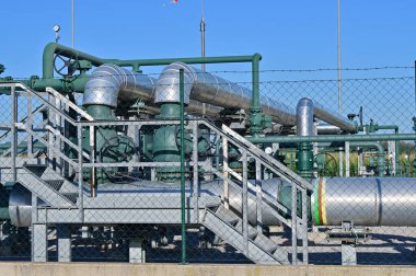 Weinviertel, Aşağı Avusturya 'daki Prottes' te petrol ve gaz üretimi