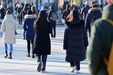 Schnbrunn Sarayı 'nın önündeki turist kalabalığı: Her yıl Schnbrunn Sarayı' na dünyanın dört bir yanından on binlerce ziyaretçi geliyor.