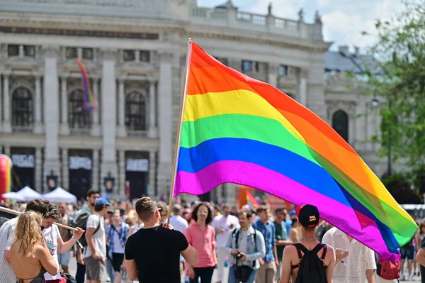 Regenbogenparade Vienna Pride Wien Juni 2023 300 000 Menschen Auf — Stockfoto
