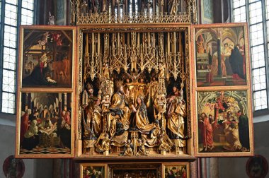 Sankt Wolfgang, Salzkammergut 'daki dünyaca ünlü Michael Pacher Altar.