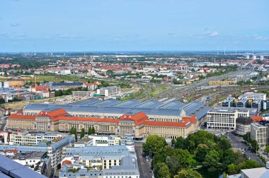 Saksonya, Almanya 'daki Panorama Kulesi' nden Leipzig şehrine bakınız.