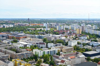Saksonya, Almanya 'daki Panorama Kulesi' nden Leipzig şehrine bakınız.