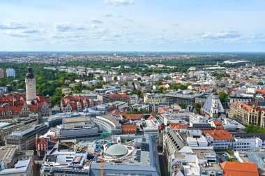 Saksonya, Almanya 'daki Panorama Kulesi' nden Leipzig şehrine bakınız.