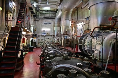 Kaptan San Diego 'nun Hamburg limanındaki Berseebrcke' de demirlediği müze gemisi - 1961 yılında inşa edilen genel kargo gemisi, 1980 'lere kadar Güney Amerika' da planlanan hizmetlerde kullanıldı - dünyanın en büyük operasyonel müze kargo gemisidir..