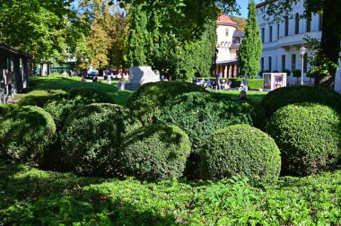 Goethe ve Schiller 'in eski kenti Weimar, Thüringen, Almanya