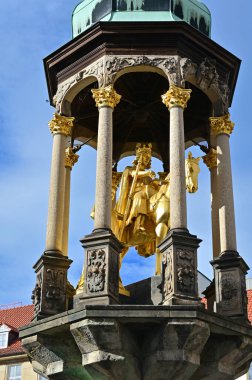 Magdeburg 'daki eski pazar ve 
