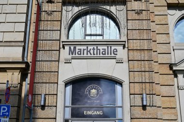 Dresden 'deki Neustaedter Markthalle Serbest Saksonya Eyaleti, Almanya