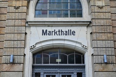 Dresden 'deki Neustaedter Markthalle Serbest Saksonya Eyaleti, Almanya