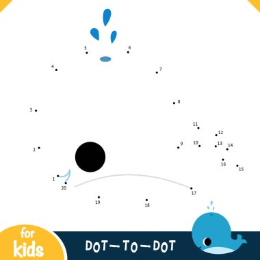 Rakamlar oyun, çocuklar için eğitim nokta oyunu, Balina