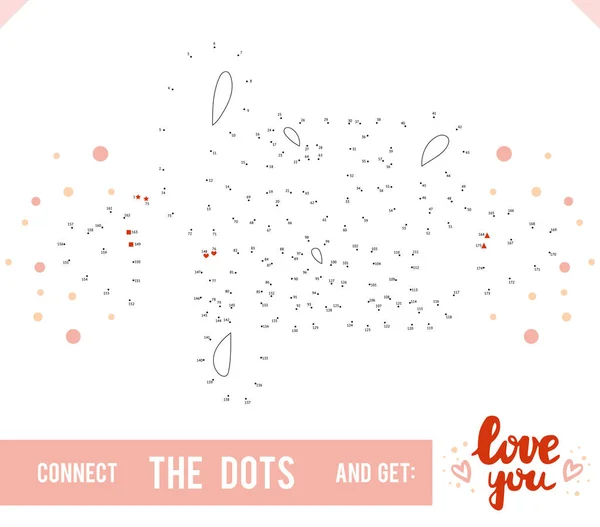 Lettrage Words Love You Dot Dot Pour Enfants Adultes Jeu — Image vectorielle