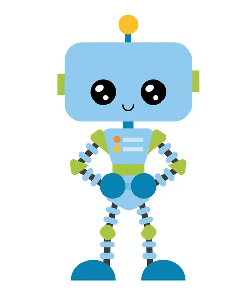Cartoon Vektor Illustration Für Kinder Netter Cartoon Roboter — Stockvektor