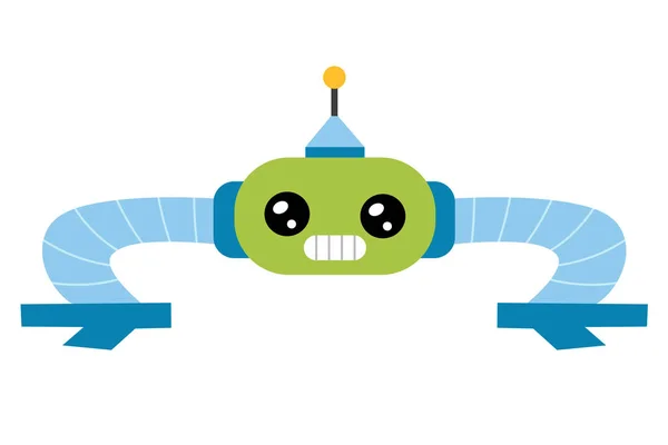 Мультфильм Векторная Иллюстрация Детей Симпатичный Мультяшный Робот — стоковый вектор