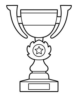 Çocuklar için boyama kitabı, spor kupası.