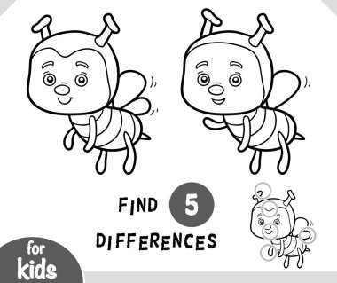Tatlı çizgi film Arı Böceği, çocuklar için eğitici bir oyun bul