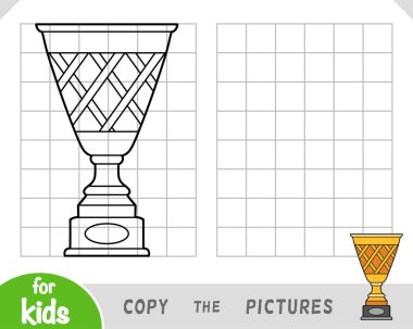 Fotoğrafı kopyala, çocuklar için eğitim oyunu, spor kupası