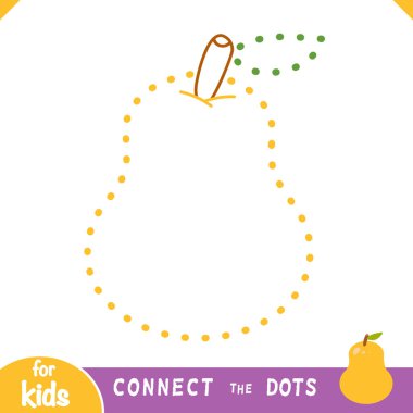 Renk noktalarını birleştir, çocuklar için eğitim oyunu, Armut