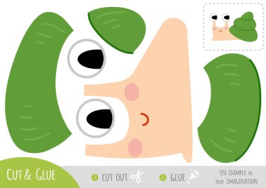 Çocuklar için tatlı salyangoz karakter aktivitesi kes ve yapıştır. Yazdırılabilir çalışma tablosu, motor becerilerinizi ve yaratıcılığınızı geliştirmek için kestiğiniz, birleştirdiğiniz ve oluşturduğunuz tüm parçaları içerir..