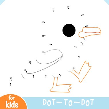 Sevimli martı kuşuyla nokta nokta oyunu. Resmi tamamlamak için noktaları birleştir. Okyanus hayvanları hakkında renklendirme ve sayı çalışması için eğlenceli bir eğitim oyunu