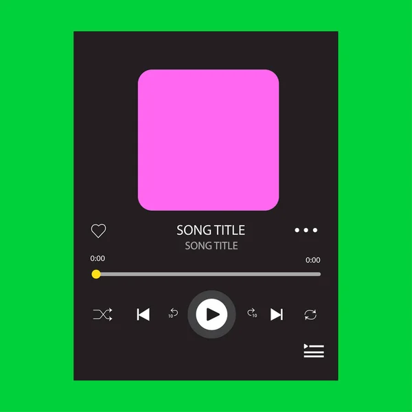 Cep telefonu için şablon müzik çalar.