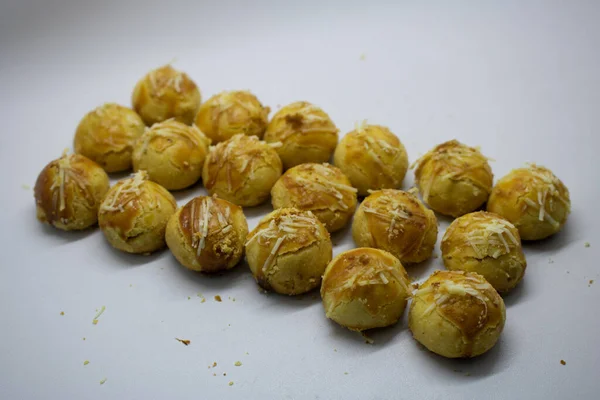 stock image Pineapple tart is a small, bite-size tart filled or topped with pineapple jam, commonly found throughout different parts of Southeast Asia such as Indonesia