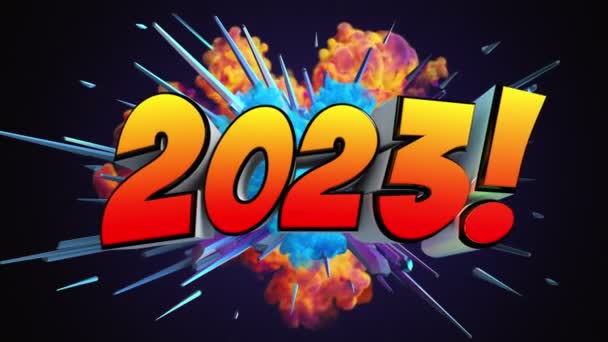 Feliz Ano Novo 2023 Animação — Vídeo de Stock