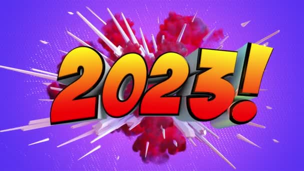 Feliz Ano Novo 2023 Animação — Vídeo de Stock