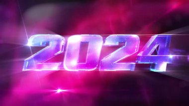 Yeni Yıl 2024 Döngülenebilir Arkaplan 4K