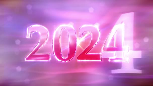 Nuovo Anno 2024 Sfondo Loopable — Video Stock