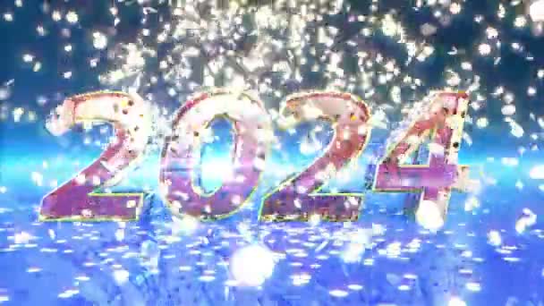 Animace Nového Roku 2024 — Stock video