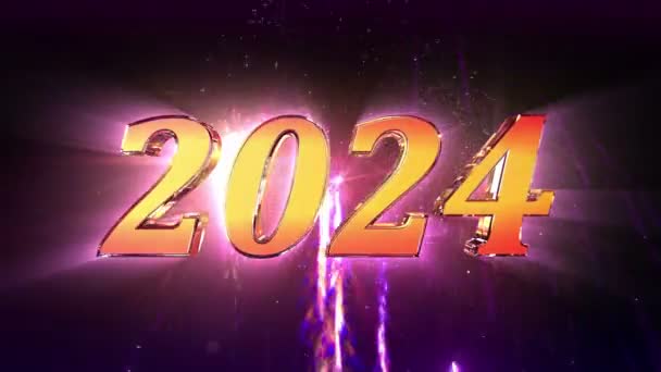 Uusi Vuosi 2024 Animaatio — kuvapankkivideo
