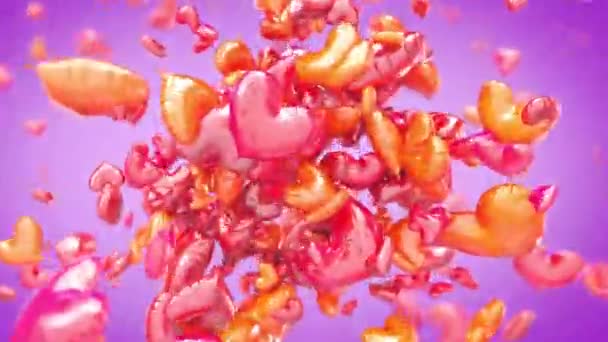 Balon Kalplerin Patlaması — Stok video