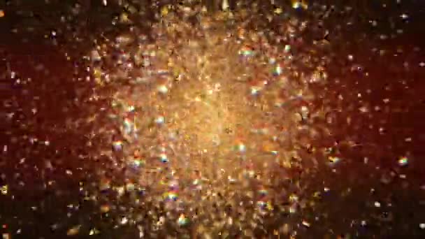 Dinâmico Explodindo Confete Ouro — Vídeo de Stock