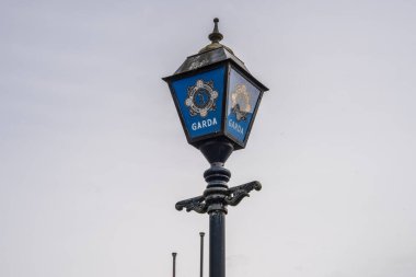 Portlaoise, County Laois, Ireland, July 2nd 2024, Garda Lantern at the front of Portlaoise Garda Station clipart