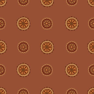 El çizimi kabile tarzında elementleri olan Çiçeksel Etnik Kusursuz Desen. Organik şekilli arka plan. Tekstil, ambalaj, DIY projeleri için.