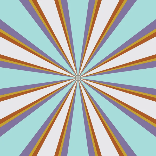 抽象的なヴィンテージとレトロな色のサンバーストストライプ線パターンデザイン要素の背景 — ストックベクタ