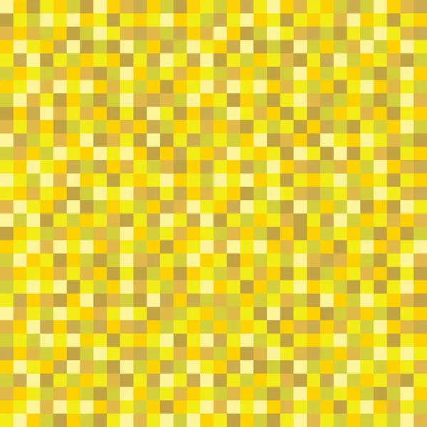 Yellow Golden Pixel Perfect Tiles Texture Background Pattern Design Element — Stock Vector