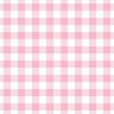 Sevimli moda ve modaya uygun basit pembe gingham şablon tasarım elementi