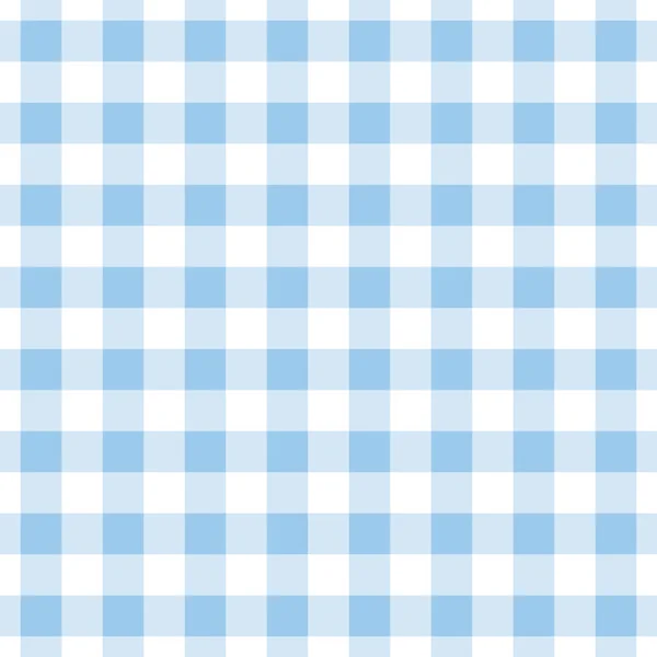 Cute Trendy Fashionable Blue Simple Gingham Checkered Pattern Background Template — Stock Vector
