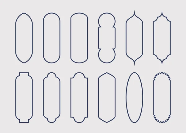 Bleu Foncé Types Communs Lignes Vierges Architecturales Modernes Cadres Fenêtre — Image vectorielle