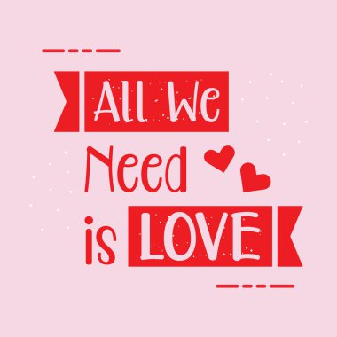 Soyut ve soyut şirin kırmızı. Tek ihtiyacımız olan pembe arkaplan posterinde kalp işaretleri simgeleri olan aşk mesajı kurdeleleri.