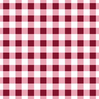 Moda ve şık bordo rengi basit gingham işaretli şablon tasarım elementi 