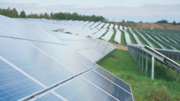 Vista Aérea Generación Fotovoltaica Nueva Energía Energía Solar Grabación Vídeo — Vídeo de stock