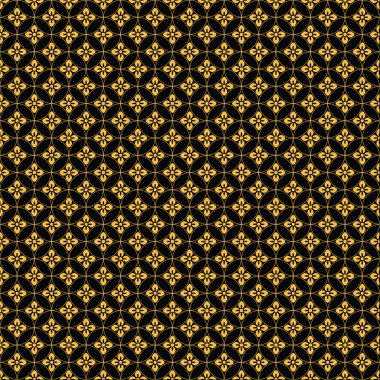 Doğuya özgü çiçek deseni pürüzsüz arkaplan, vektör resmi