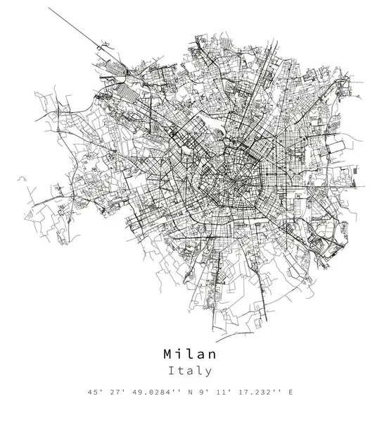 밀라노 이탈리아 세부사항 마케팅을 이미지 디지털 방식으로 포스터 — 스톡 벡터