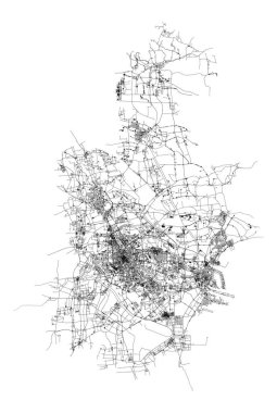 Tianjin Çin, doğru harita, detay Sokaklar Yol Haritası, düzenlenebilir vektör şablonu resim pazarlama, ürün, duvar sanatı